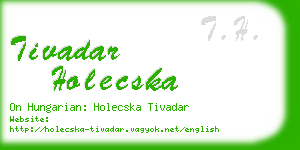 tivadar holecska business card